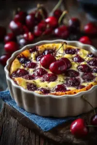 Clafoutis aux Cerises Douces et Pistaches