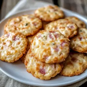 Cookies salés au jambon et fromage