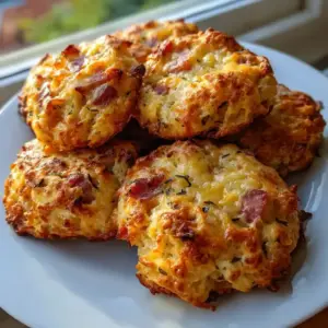 Cookies salés au jambon et fromage