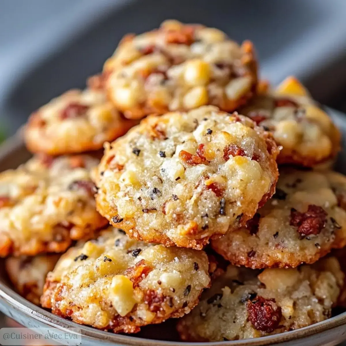 Cookies Salés au Parmesan, Chorizo et Noix - 2 cookies salés parmesan chorizo noix