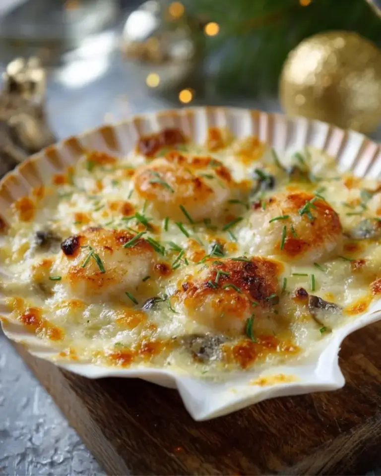 Coquilles Saint-Jacques gratinées