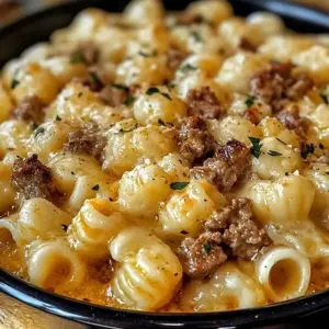 Coquillettes onctueuses au bœuf et à la crème