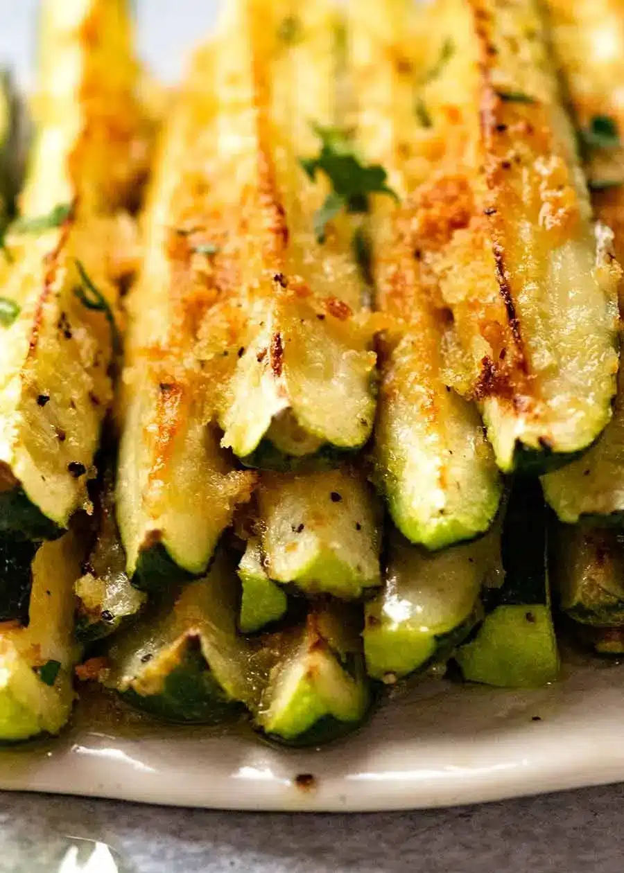 Quick & Easy Baked Zucchini 2 courgette au four rapide