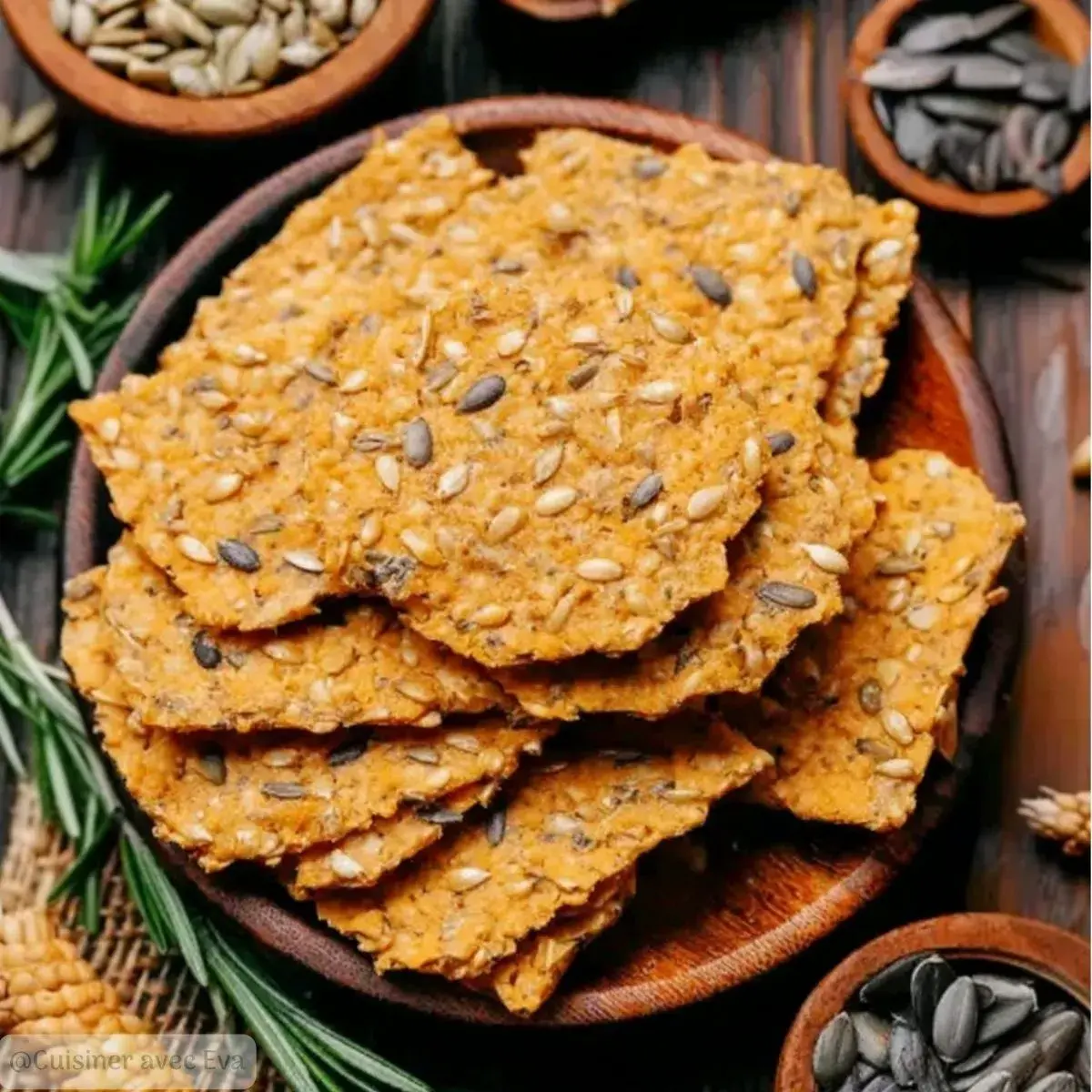Crackers aux graines maison croustillants : recette facile et saine - 2 crackers aux graines maison