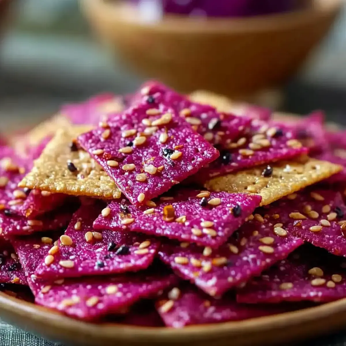 Crackers Croustillants à la Betterave et Noix : Un Snack Nutritif et Savoureux 2 crackers betterave noix