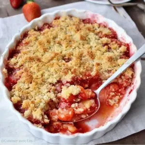 Crumble aux fraises rapide