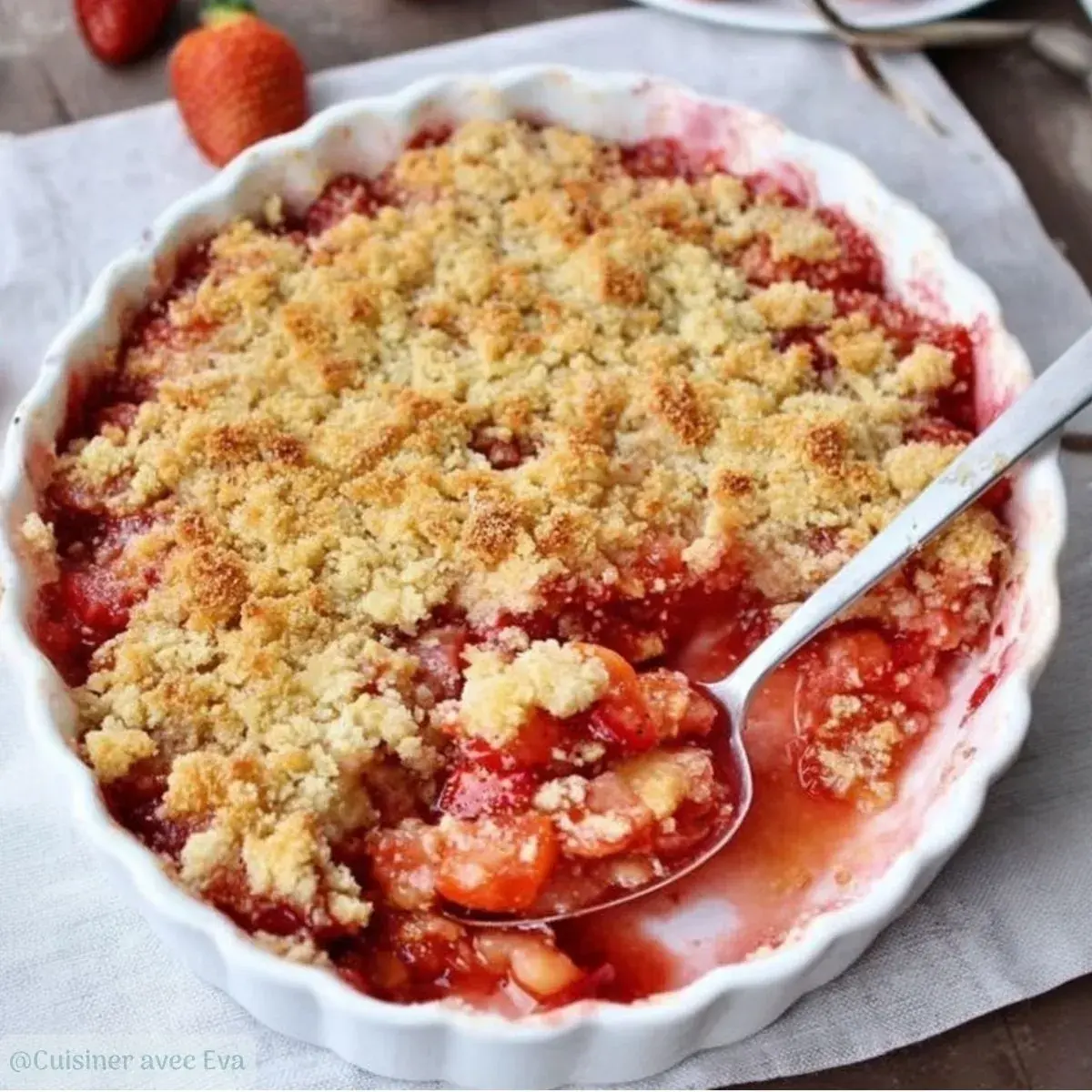 Crumble aux fraises rapide et croustillant : - 2 crumble aux fraises rapide