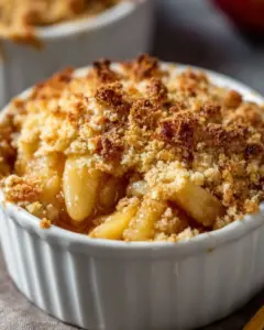 Crumble aux pommes fondant et croustillant