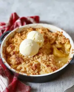 Crumble aux pommes fondant et croustillant