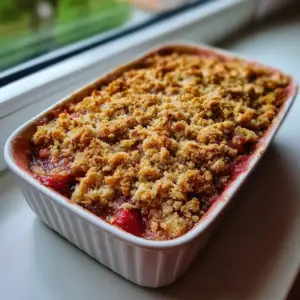 Crumble Fraise-Rhubarbe Croustillant