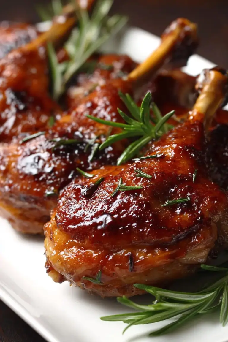 Délice de cuisses de canard laquées à l’érable –