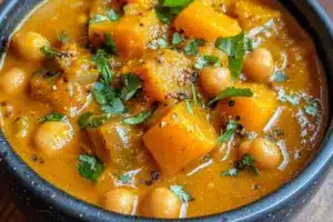 Curry réconfortant au potiron et pois chiches