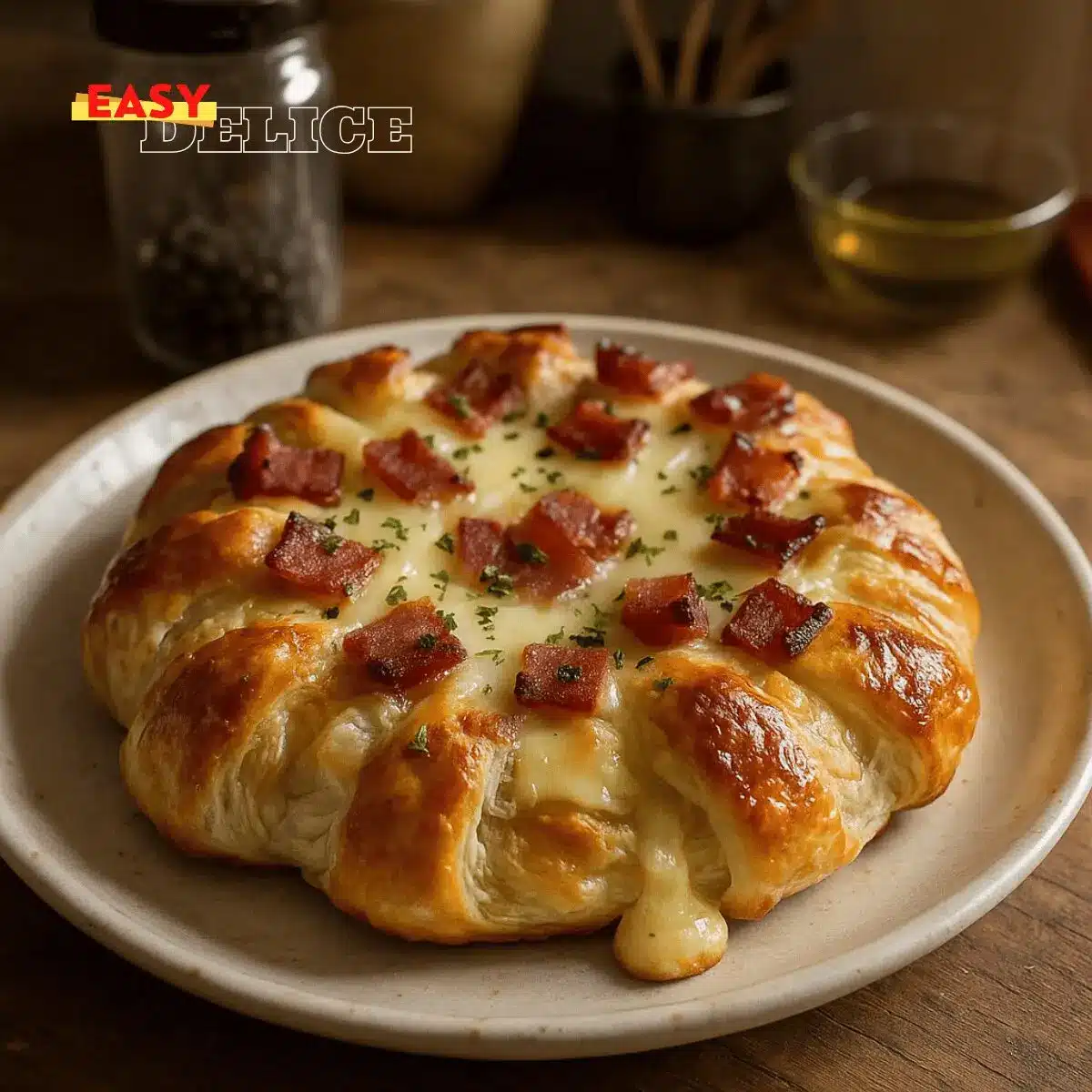 Recette de Feuilleté au Camembert et Lardons : Fondant et Gourmand 2 feuilleté au camembert