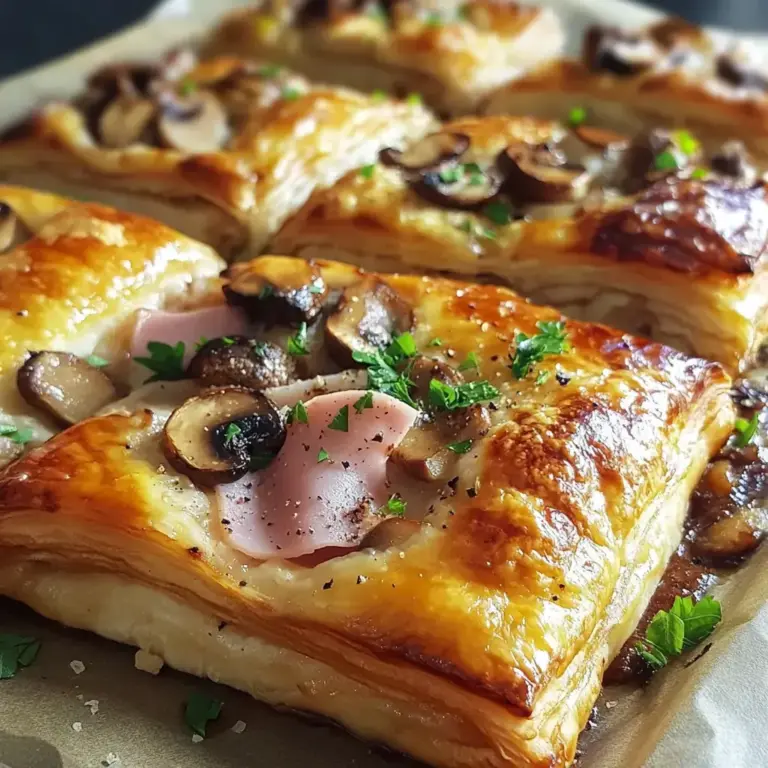 Feuilleté aux Champignons et Jambon de dinde