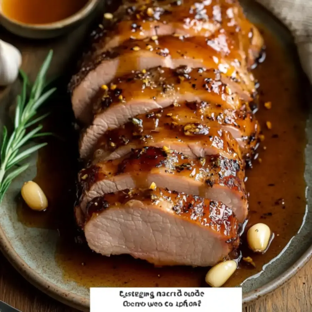 savoureux Filet de porc sucré et salé au miel et à l’ail –