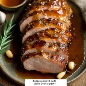 Filet de porc sucré et salé au miel et à l’ail