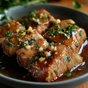 Filet de porc sauce miel et ail