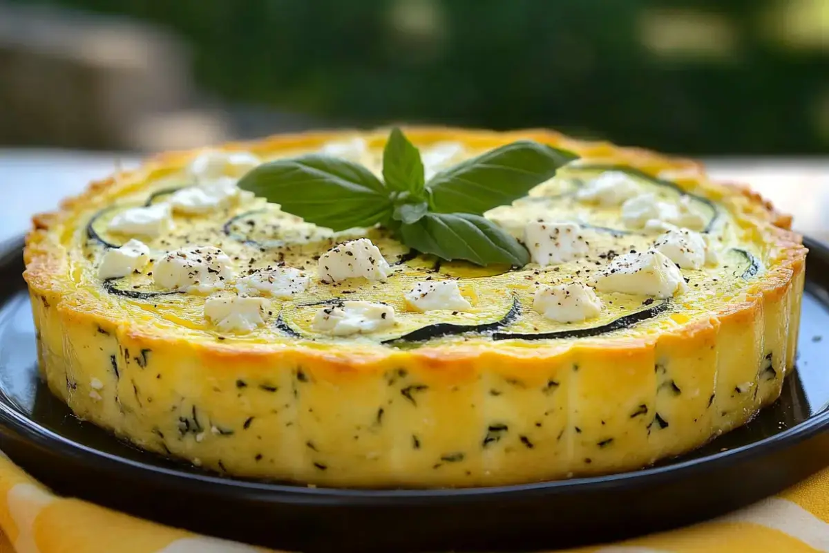 flan aux courgettes et feta