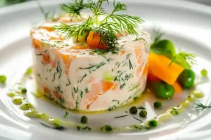 Flan de poisson au saumon et colin