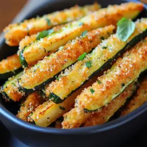 Frites de courgettes au parmesan croustillantes