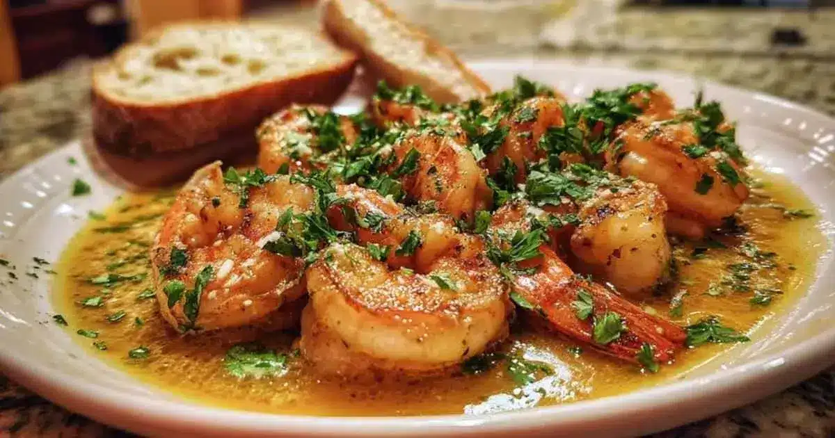 gambas flambyes au Cognac