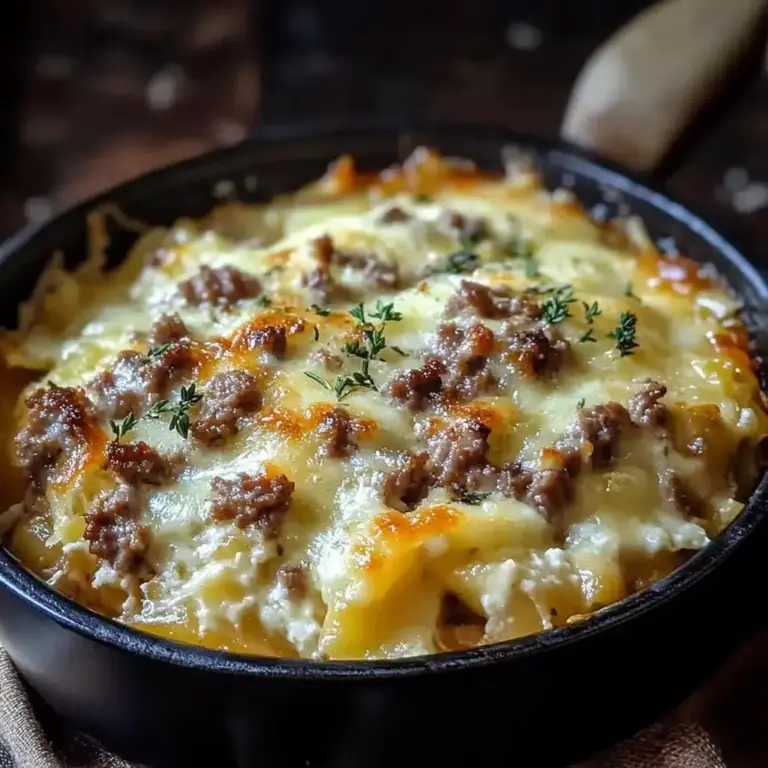 Gratin de Coquillettes à la Raclette et Viande Hachée