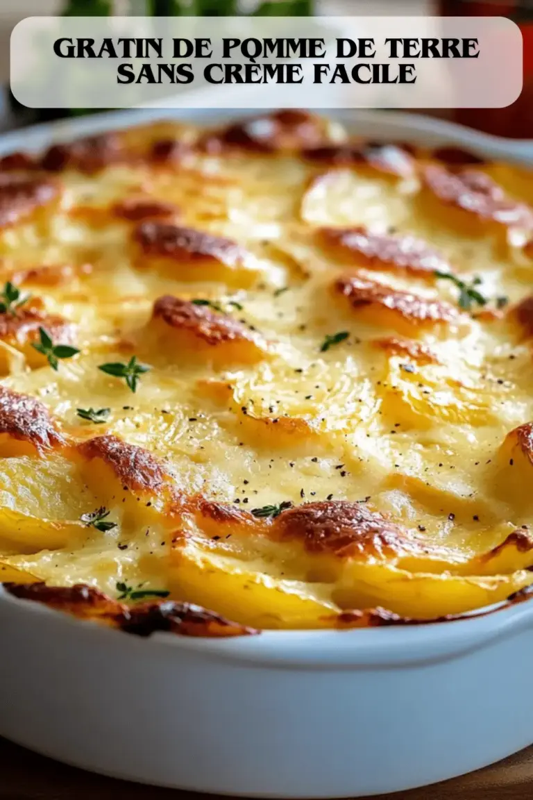 Gratin de pomme de terre sans crème facile
