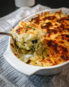 Gratin de pâtes à la courgette