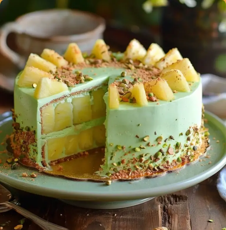 Gâteau aux Pistaches et à l’Ananas