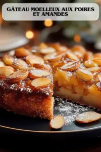 Gâteau Moelleux aux Poires et Amandes