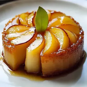 Gâteau fondant aux poires caramélisées