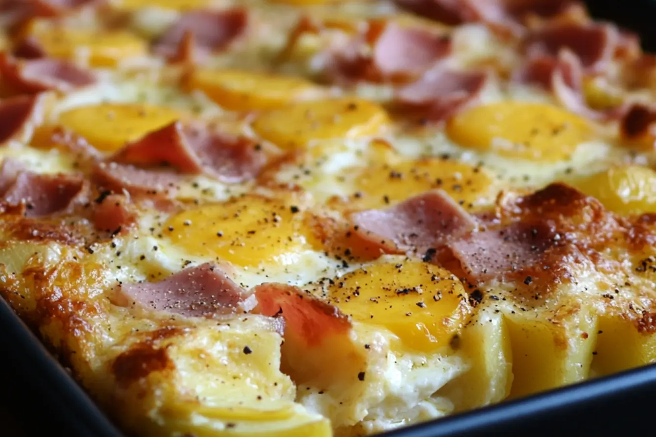 Gâteau de pommes de terre au jambon et mozzarella 2 gâteau de pommes de terre