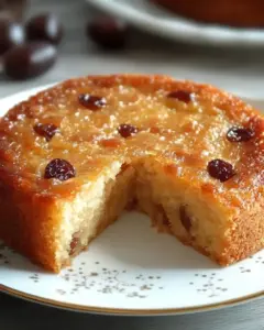 Gâteau de riz traditionnel à la vanille et raisins au rhum