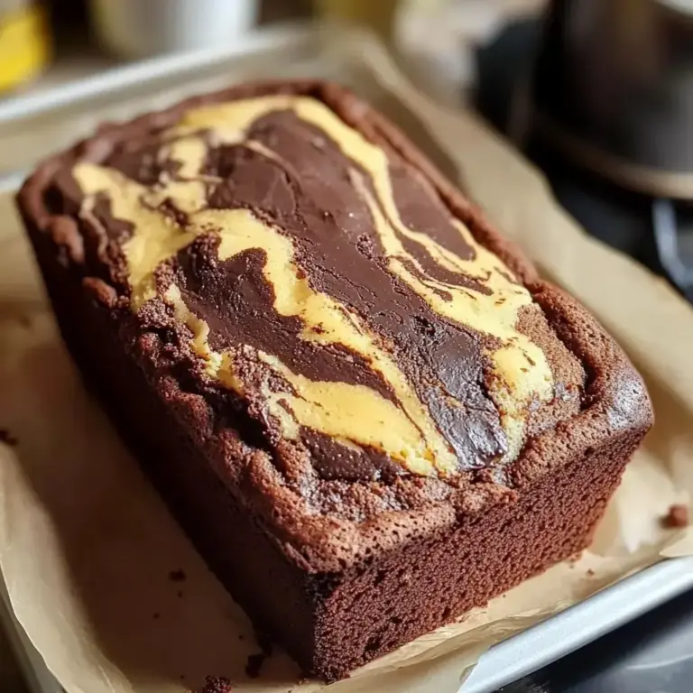 Gâteau marbré chocolat vanille