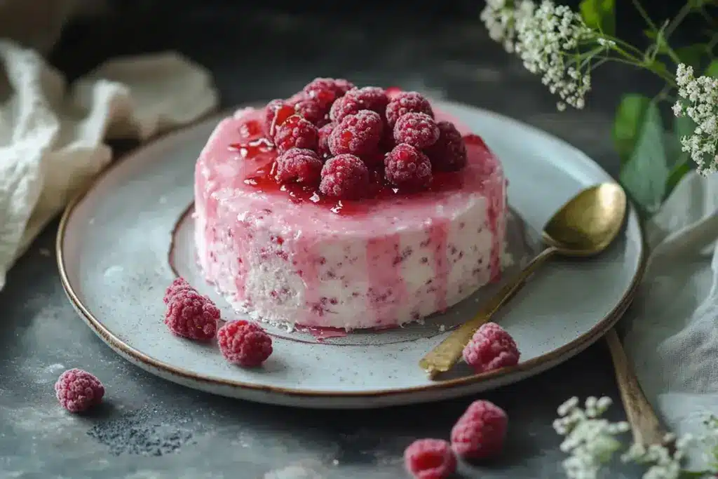 Gâteau sans Cuisson aux Framboises : Une