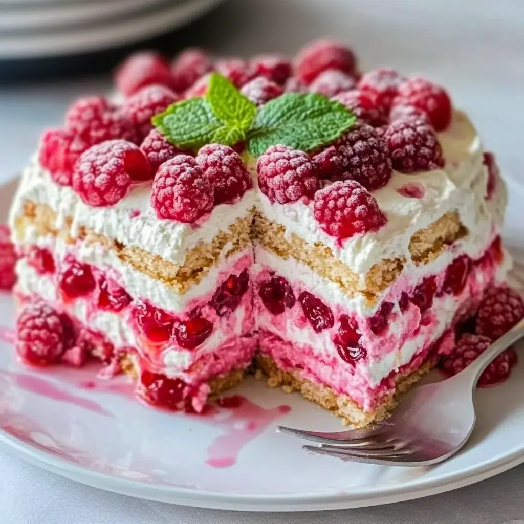 Gâteau Sans Cuisson aux Framboises : Un Dessert Frais et Gourmand