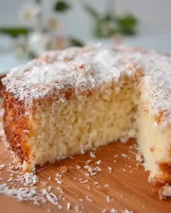 Gâteau moelleux à la noix de coco râpée