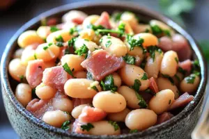 Haricots blancs traditionnels au jambon