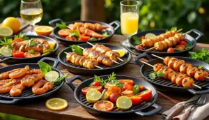 Repas Végétarien Gourmand : Halloumi et Courgettes Grillées à la Plancha