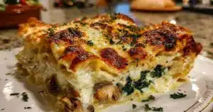 Lasagne épinards champignons