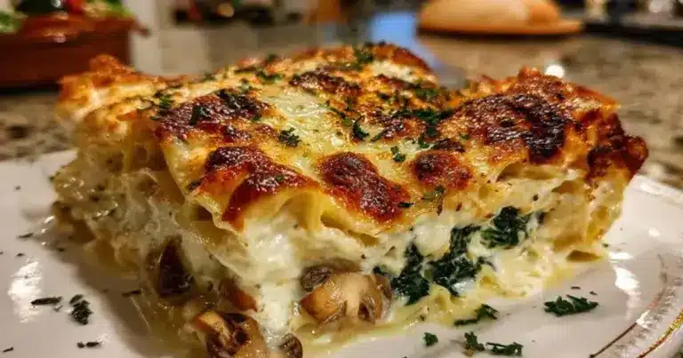 Lasagne Épinards Champignons – Recette Crémeuse
