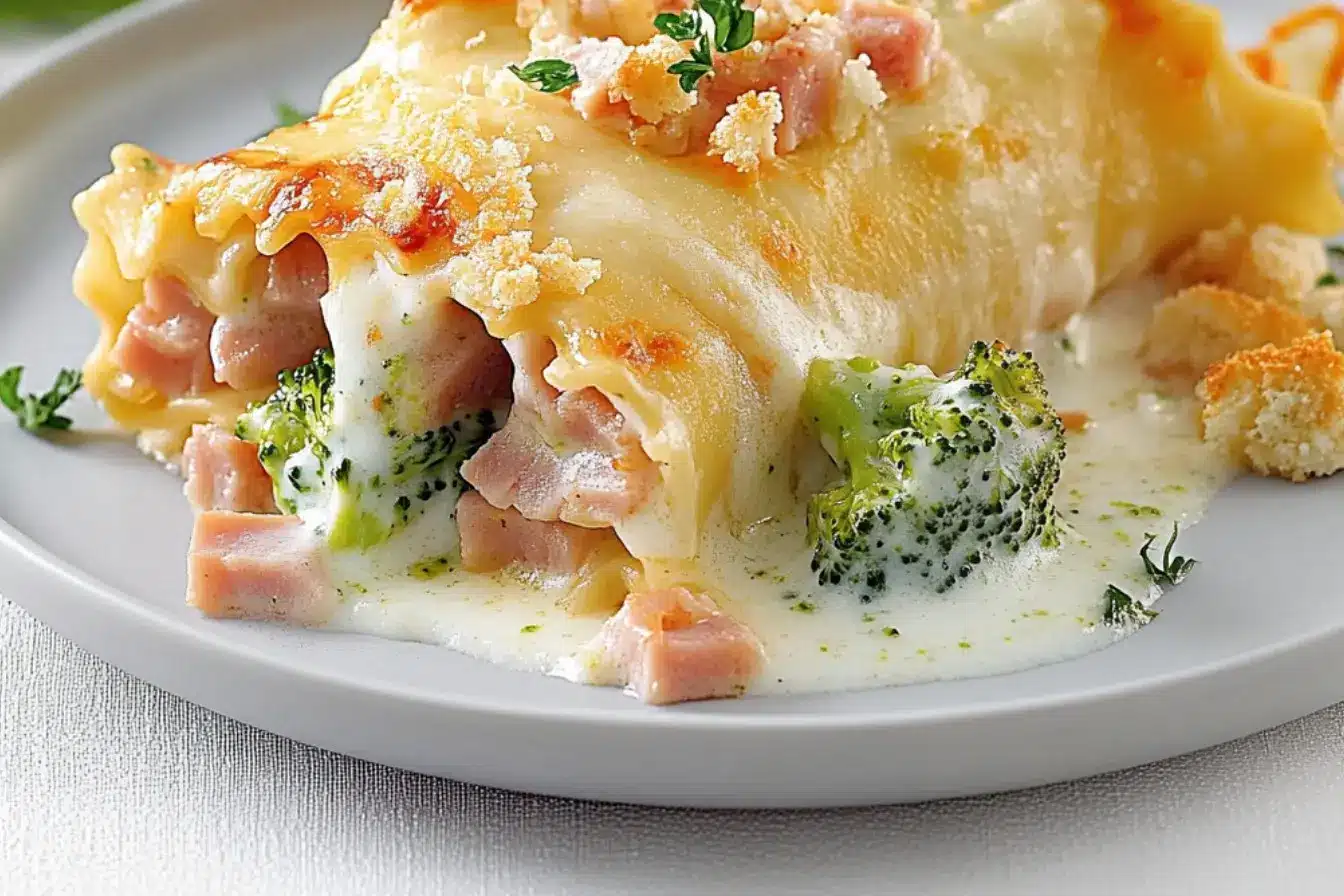 Lasagnes roulées au jambon 2 lasagnes roulées au jambon et brocoli