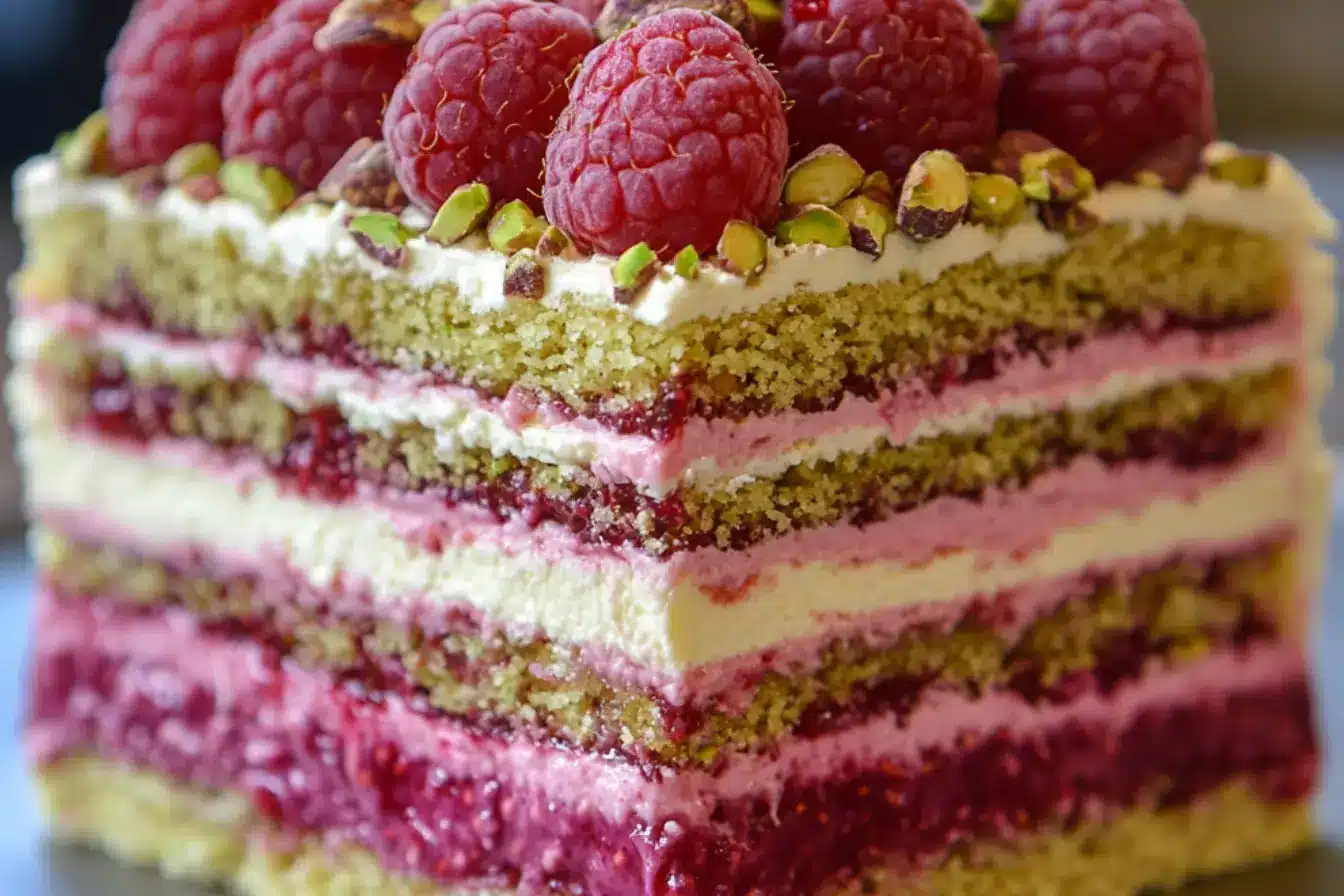Layer cake framboises pistache 2 layer cake framboises pistache