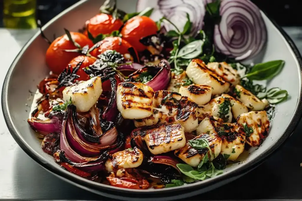 Légumes et halloumi au barbecue – Recettes de Luxe
