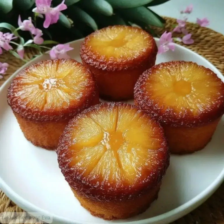 Mini gâteaux renversés à l’ananas et mascarpone: une recette irrésistible ! –