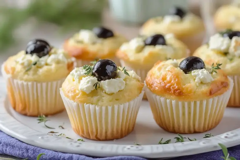 Mini Muffins à la Feta et aux Olives Noires : Une Recette Méditerranéenne Incontournable