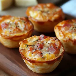 Mini-tourtes fondantes au jambon et fromage