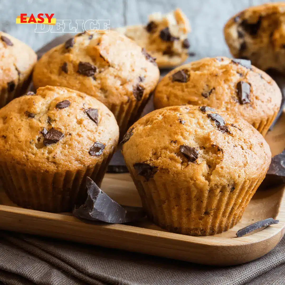Recette de Muffins Gourmands au Chocolat et à la Banane 2 muffins chocolat banane