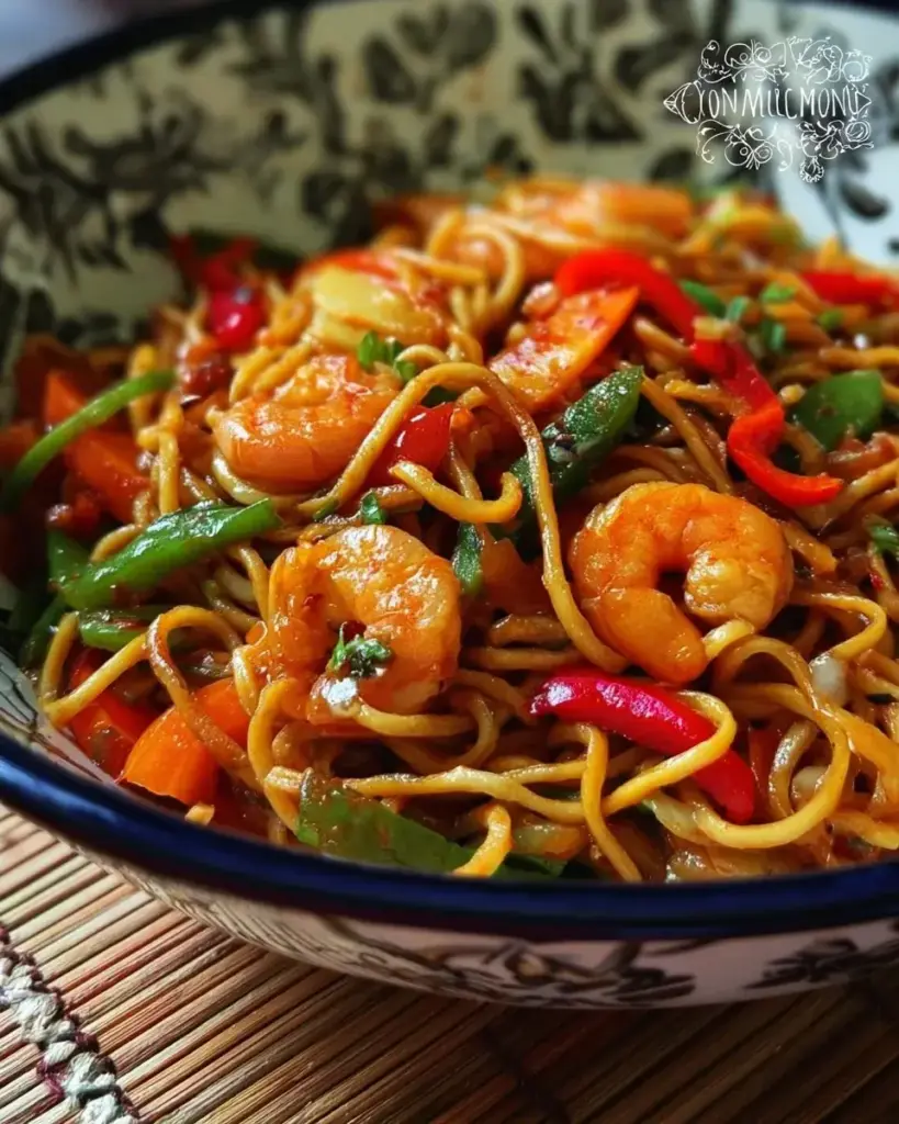 Recette nouilles chinoises aux crevettes