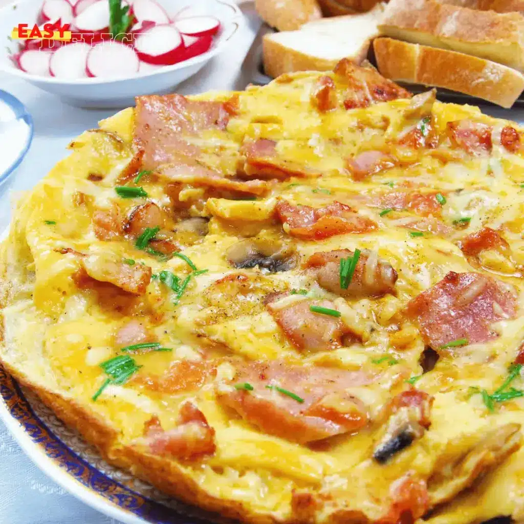 Omelette aux Lardons à l’Air Fryer